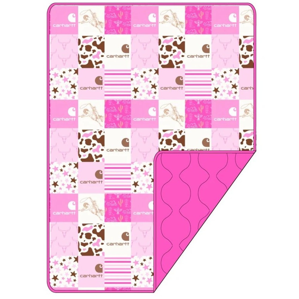 High Society Bamboo Hot Pink Carhartt Quilted Bamboo Toddler Blanket 40x60